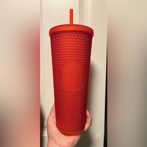 NEW Starbucks Soft Red Studded Tumbler